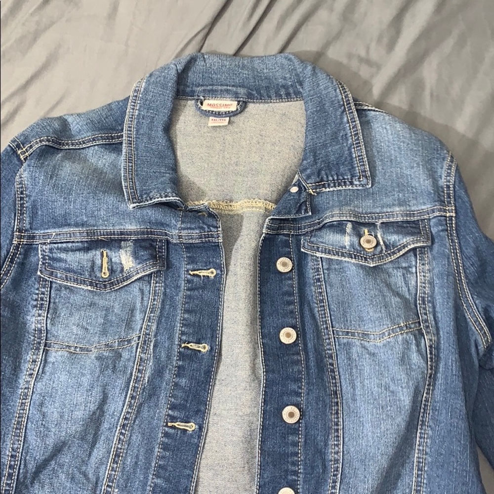 Slightly distressed jean jacket